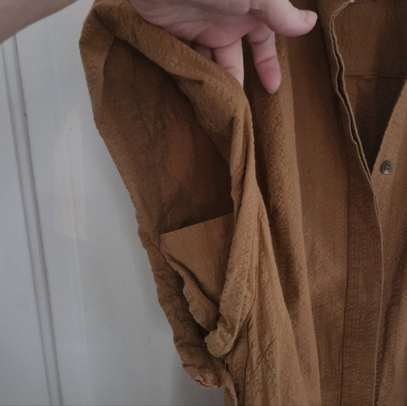 Anthropologie Maeve Brown Button Down Dress - Picture 8 of 16